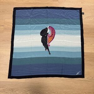 ERTÉ Vintage Art Deco Silk Scarf